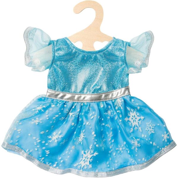 Heless Bambolekleid Eis-Prinzessin für Puppe 28-35 cm mit blauen und silbernen Glitzerdetails
