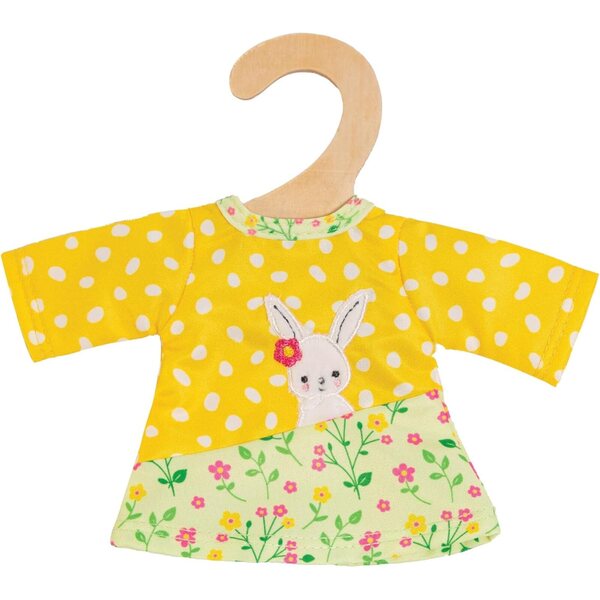 Heless Tunika-Bambolekleid Bunny Lou con Hasenapplikation e Fiori per Bambole 20-25 cm