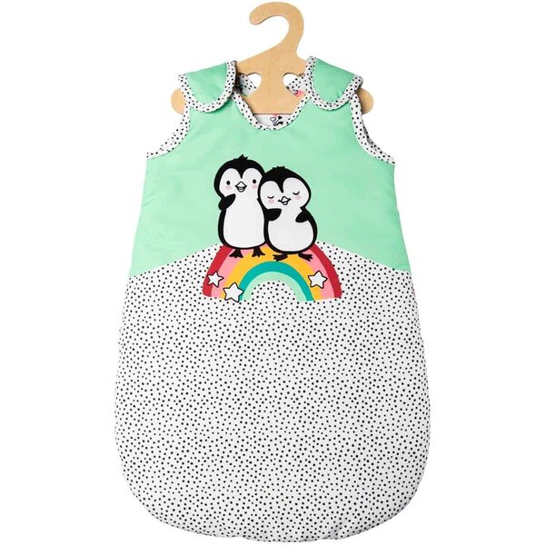 Heless Pinguin-Schlafsack für Puppen 28–35 cm – weich und einfach mit Klettverschluss zu schließen