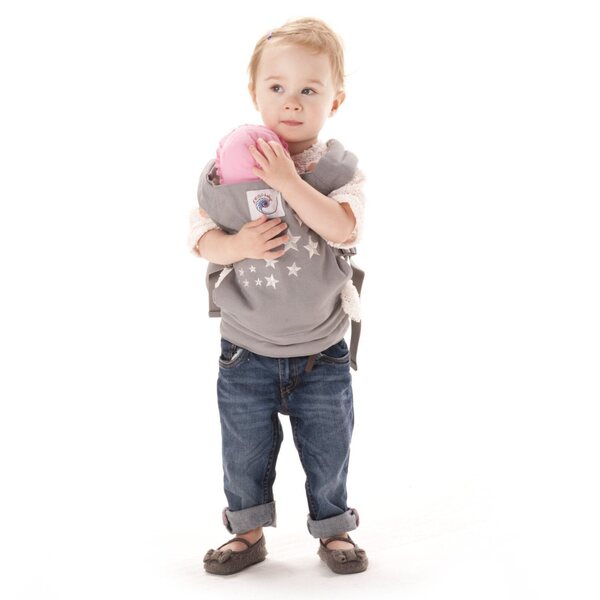 Ergobaby Bamboletrage Galaxy Grau aus 100 % Baumwolle mit Komfortpolsterung