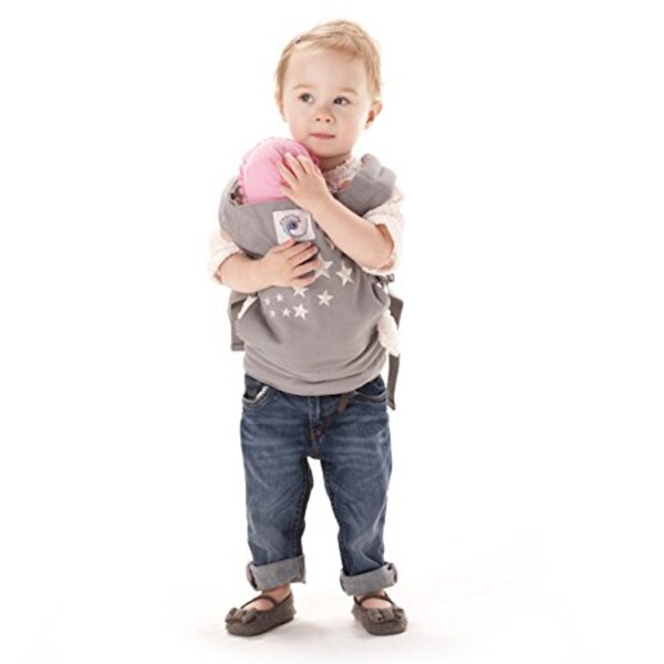 Ergobaby Bamboletrage Galaxy Grau aus 100 % Baumwolle mit Komfortpolsterung