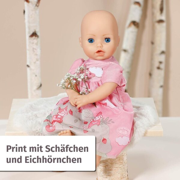Baby Annabell Vestito Rosa con Stampa Scoiattolo 43 cm - Abito Estivo per Bambole
