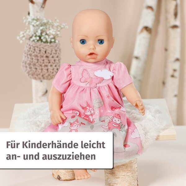 Baby Annabell Vestito Rosa con Stampa Scoiattolo 43 cm - Abito Estivo per Bambole