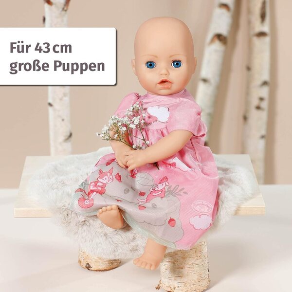 Baby Annabell Vestito Rosa con Stampa Scoiattolo 43 cm - Abito Estivo per Bambole