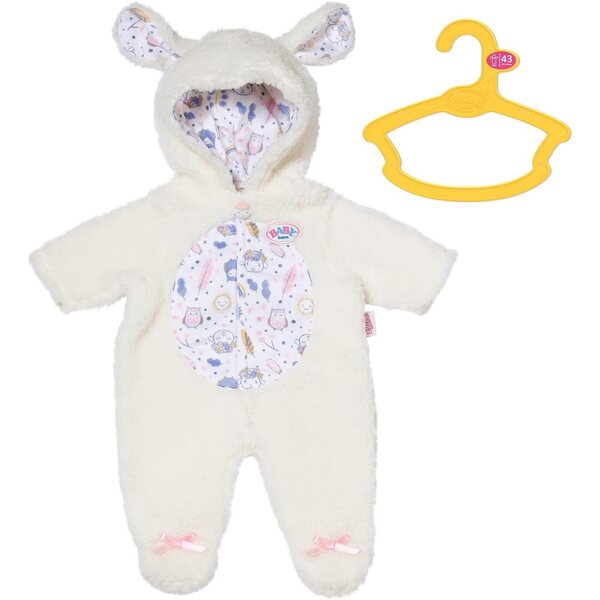 BABY Born Onesie im Schaf-Look 43 cm – weicher Onesie mit Kapuze und Ohren