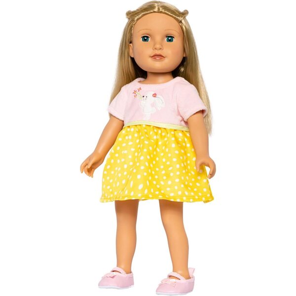 Heless Bunny Lou - Vestito per bambole 28-35 cm con applicazione coniglio e chiusura a strappo