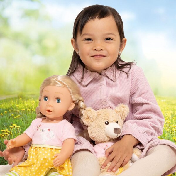 Heless Bunny Lou - Vestito per bambole 28-35 cm con applicazione coniglio e chiusura a strappo