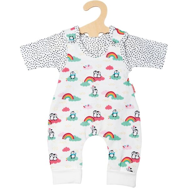 Pinguin-Bekleidungsset für Puppen 28-35 cm mit Strampler und Heless T-Shirt