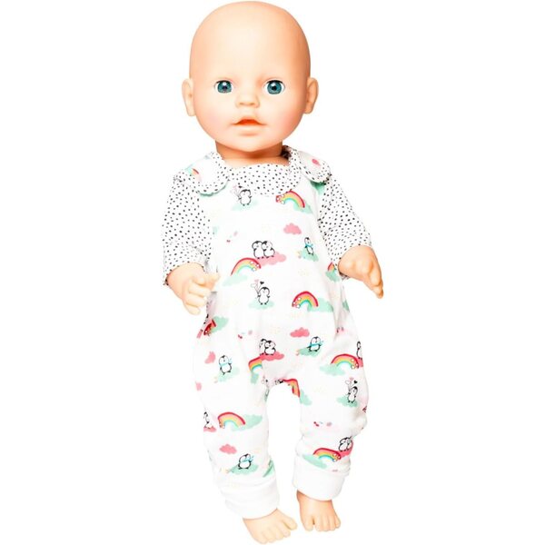 Pinguin-Bekleidungsset für Puppen 28-35 cm mit Strampler und Heless T-Shirt