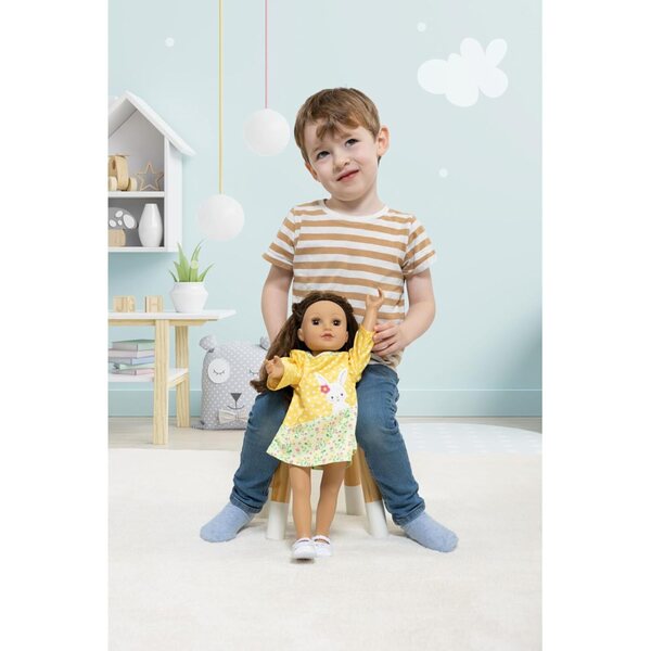 Heless Tunika-Bambole Kleid Bunny Lou con Applique Coniglio e Motivo Floreale 28-35 cm