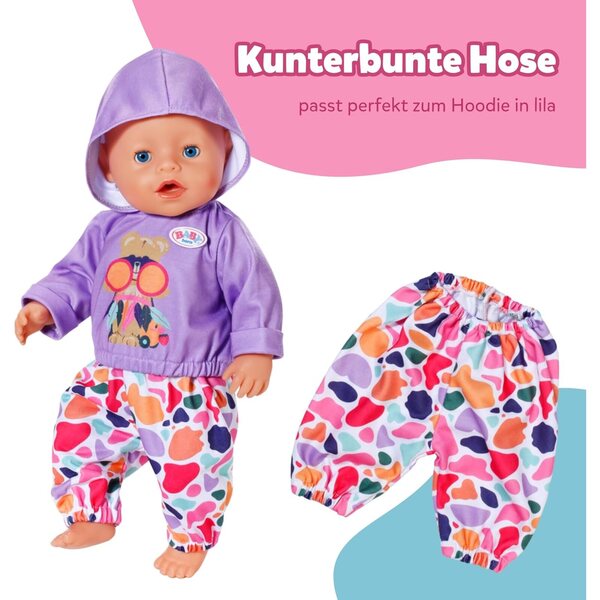 BABY born Hoodie-Outfit con Pantaloni e Maglia per Bambole 43 cm - Alta Qualità