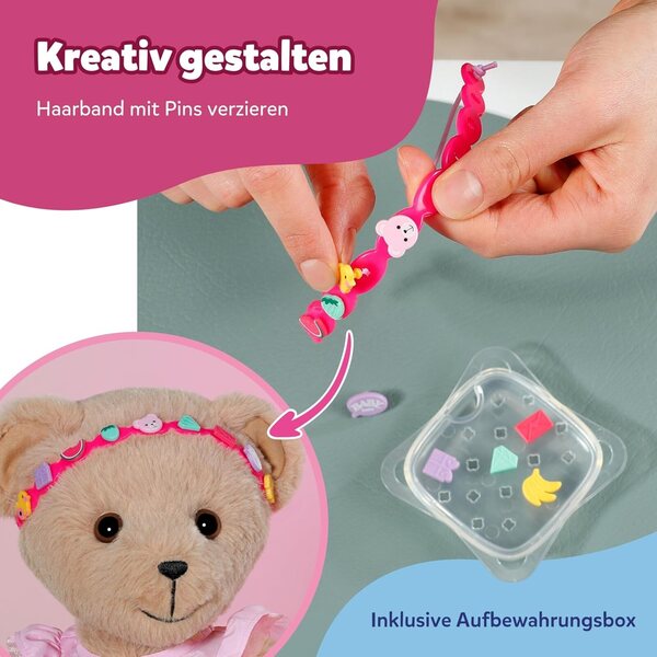 BABY born Set Vestito Pin-Play con Fascia e Spille per Bambole 43cm
