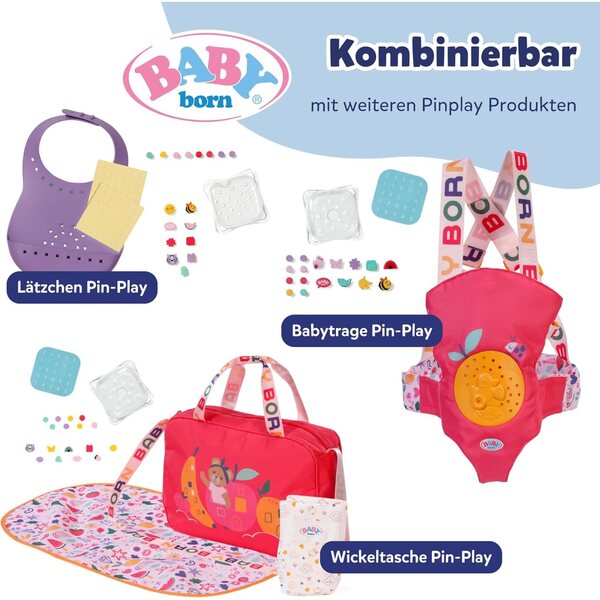 BABY born Set Vestito Pin-Play con Fascia e Spille per Bambole 43cm