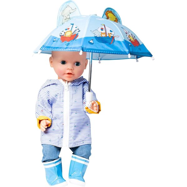 Giacca marittima reversibile Heless Anorak con cappuccio per bambole 28-35 cm, antivento e pioggia