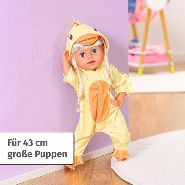 BABY born Entenanzug 43 cm - Morbido e Cuccioloso Onesie per Bambole