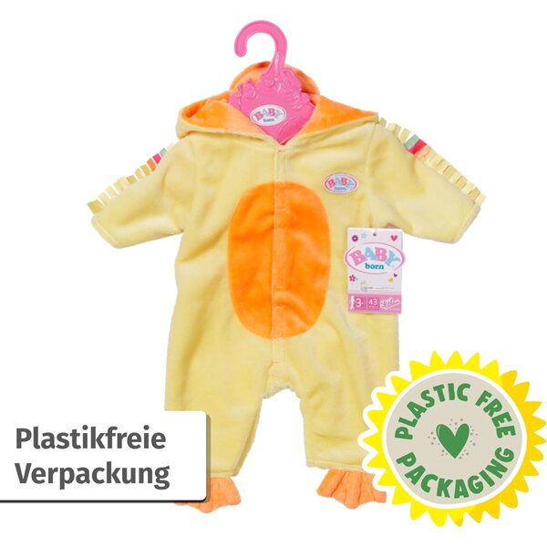 BABY born Entenanzug 43 cm - Morbido e Cuccioloso Onesie per Bambole