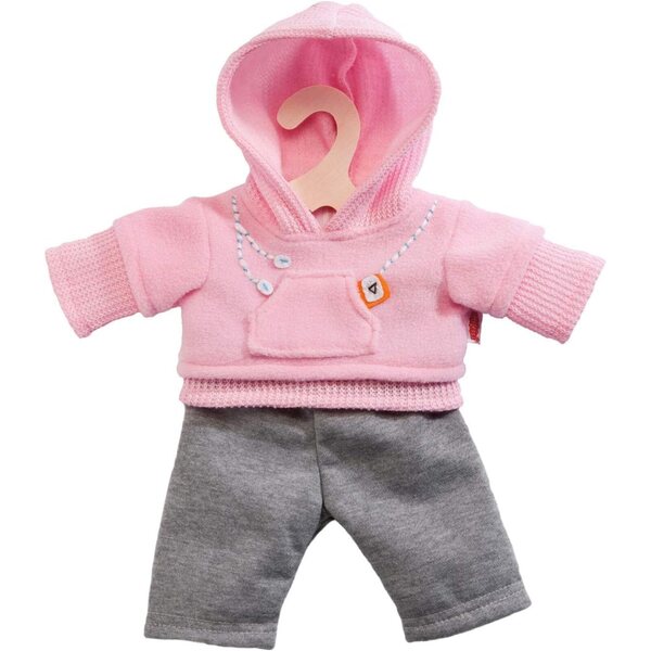 Bambole con tuta da jogging Heless 28-33 cm Felpa con cappuccio blu o rosa in 2 pezzi