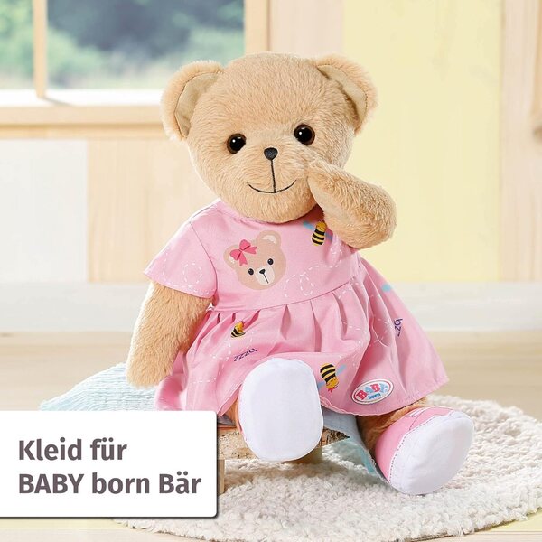 BABY born abito con orso rosa per orsetti e bambole da 36 cm, vestito e scarpe