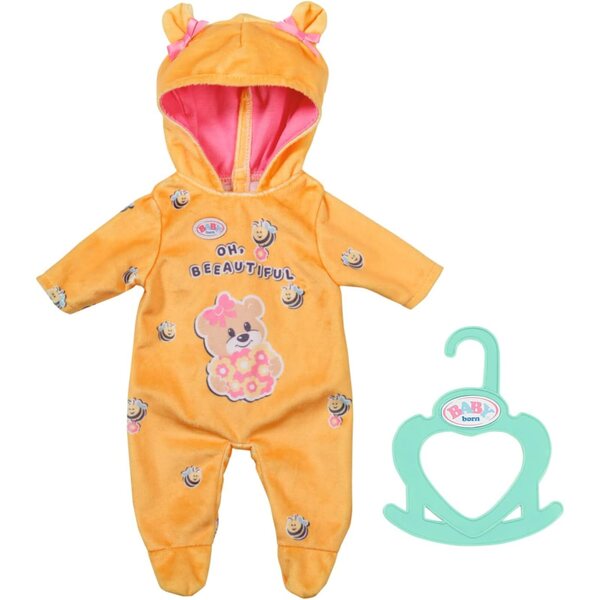 BABY Born Little Bär Onesie 36 cm - Tutina morbida con orecchie da orso per bambole