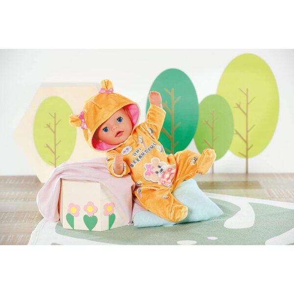 BABY Born Little Bär Onesie 36 cm - Tutina morbida con orecchie da orso per bambole
