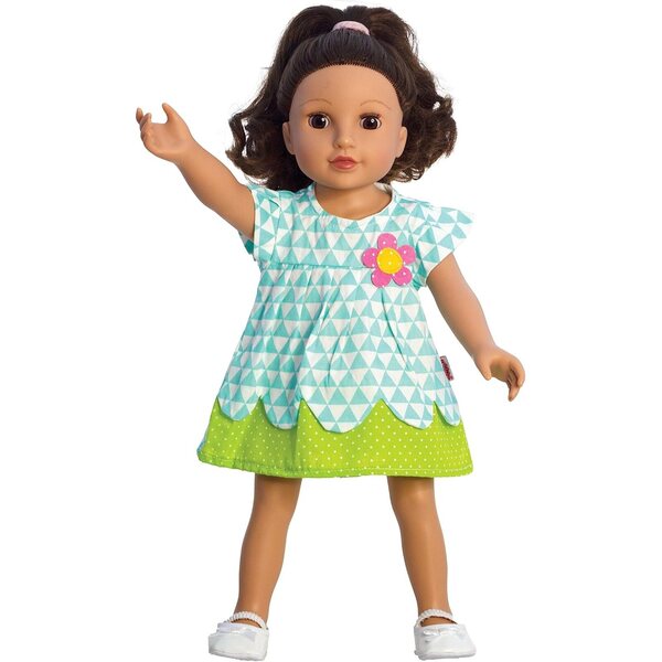 Kleid für Heless Daisy Puppen 35-45 cm mit Blumenmuster und leuchtenden Farben