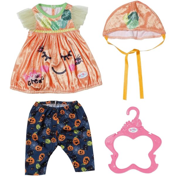 BABY Born Halloween costume abito zucca 43cm con Leggings e Cappellino