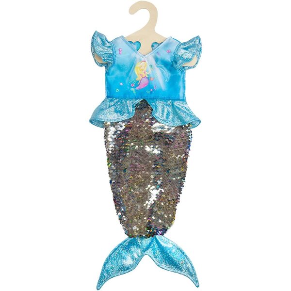 Abito da Sirena Ava per Bambole 28-35 cm con Paillettes Giranti e Ruches Brillanti