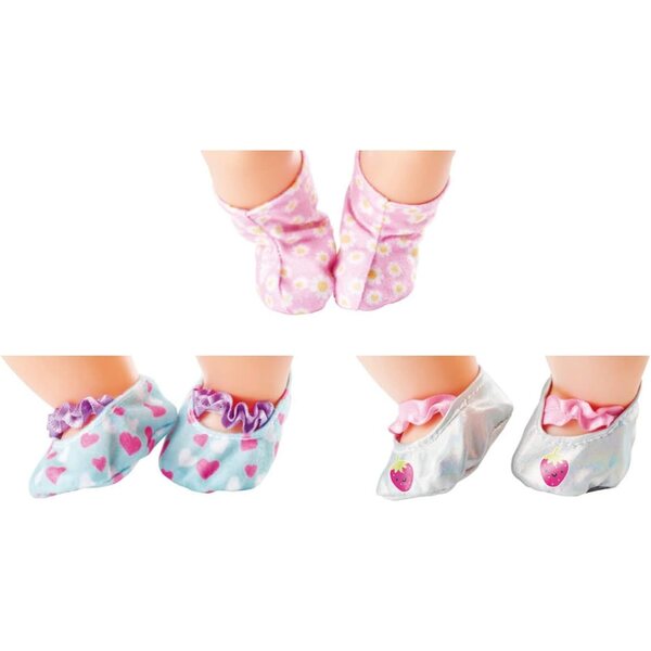Simba New Born Baby Schuhset 3 Paia Scarpe Tessuto per Bambole 30-43cm