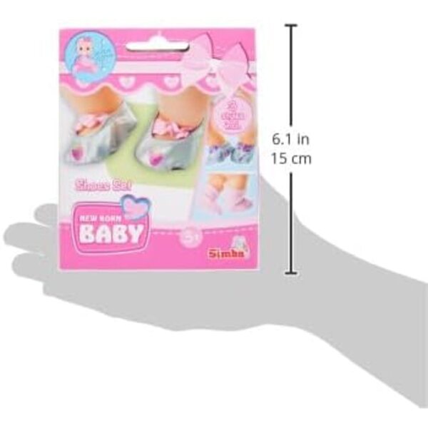Simba New Born Baby Schuhset 3 Paia Scarpe Tessuto per Bambole 30-43cm