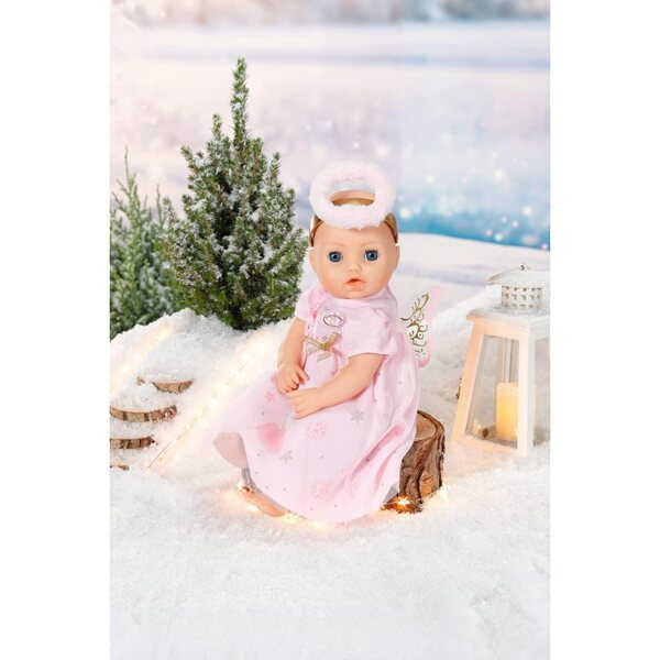 Baby Annabell Vestito di Natale 43 cm con Ali e Cerchietto – Accessorio Originale