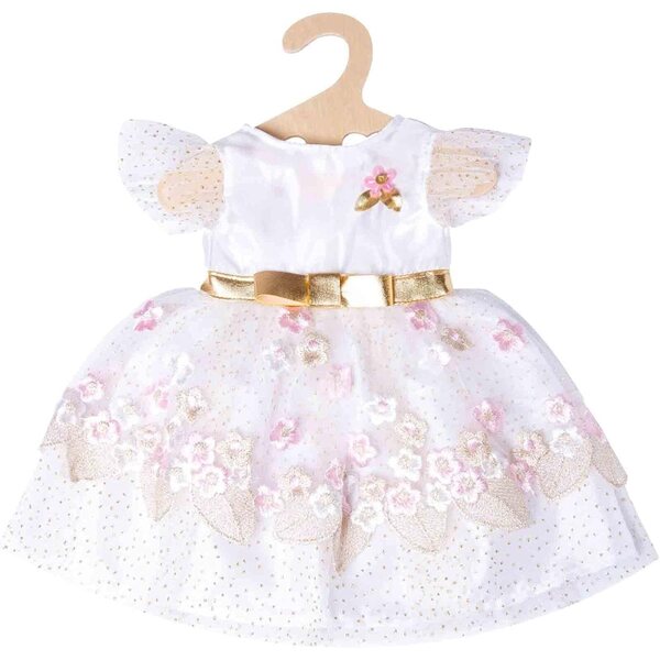 Heless Prinzessinnen-Kleid fioritura di ciliegio con corona dorata per bambole 35-45 cm