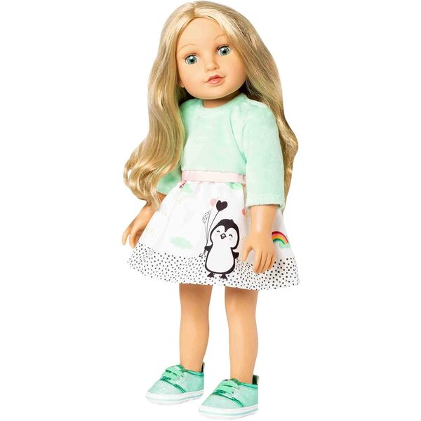 Heless Vestito per Bambole Pinguino Punteggiato in Softvelours 35-45 cm