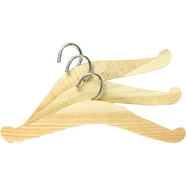 Heless 304 - Set 3 grucce in legno per abiti bambole, beige, ordina il guardaroba delle tue bambole