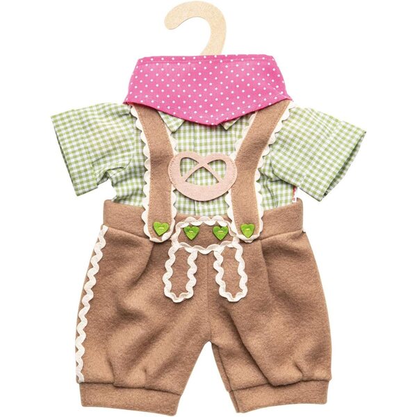 Heless Set Abbigliamento Trachten per Bambole 35-45 cm con Camicia, Pantaloni e Foulard