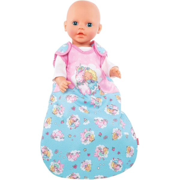 Sacco nanna Heless per bambole unicorno Emil & Fata Emma 35-50 cm, morbidamente imbottito rosa-blu