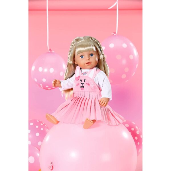 Baby Born conigliettokleid - Vestito moda per bambole con longsleeve incluso e appendiabiti