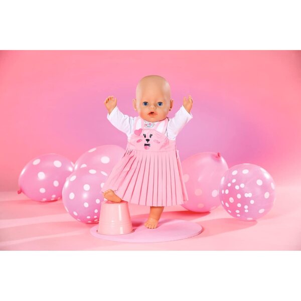 Baby Born conigliettokleid - Vestito moda per bambole con longsleeve incluso e appendiabiti