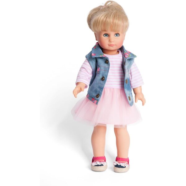 Heless Set bambola abito in tulle e gilet in denim 35-45 cm - Moda Bambina Elegante e Giocosa