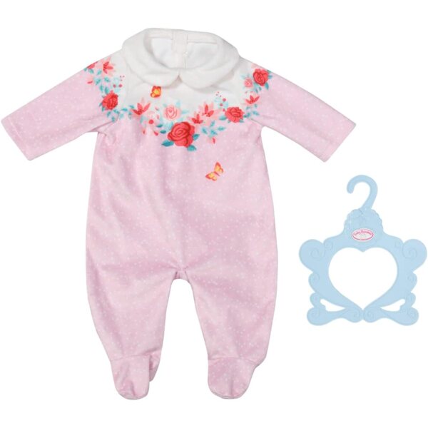 Baby Annabell Strampler rosa con rose per bambole 43 cm, completo con gruccia