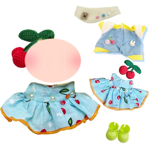 Xerteam 2 Kleidungssets für 17-cm-Puppen mit farbenfrohen und weichen Sommeraccessoires