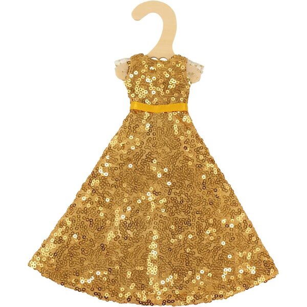 Heless Time2Shine 8330 - Abito con Paillettes Dorate per Bambole 29 cm