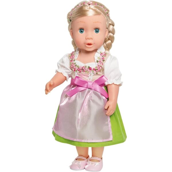 Heless Dirndl Heidi delle Bambole 28-35 cm con inserto in blusa e grembiule in raso