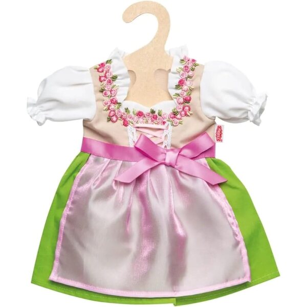 Heless Dirndl Heidi delle Bambole 28-35 cm con inserto in blusa e grembiule in raso