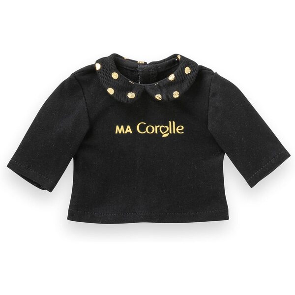 T-Shirt nero e oro per bambole Ma Corolle 36 cm - Moda e fantasia bambini 3+ anni