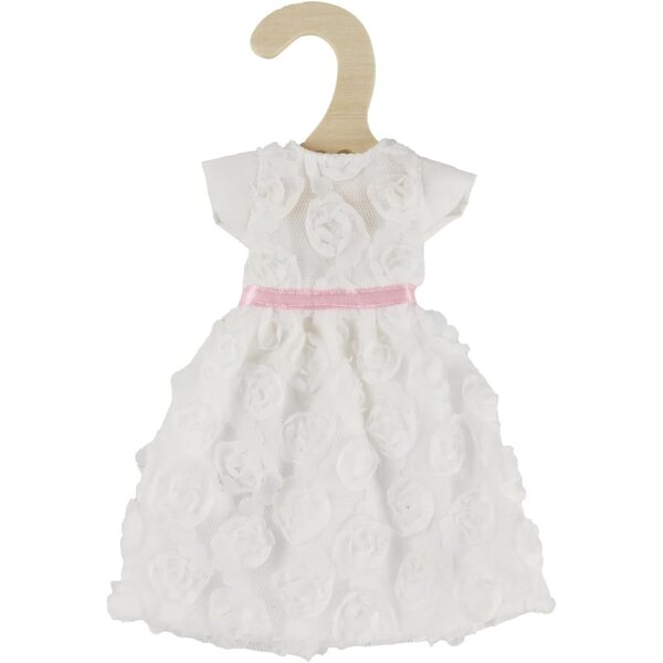 Heless Time2Shine 8650 - Elegante vestito bianco con rose e cintura rosa per bambole 29 cm