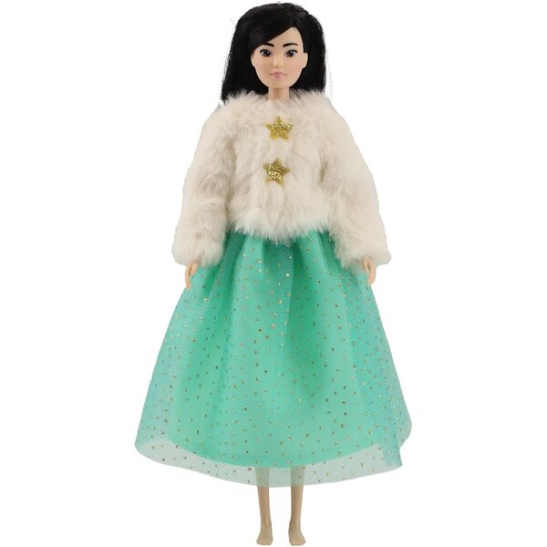 Heless Time2Shine Yuki: giacca di peluche e tullerock per Pupazzi Moda 29 cm