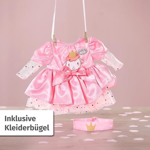 Baby Annabell Vestito Compleanno 43 cm con Tulle e Cerchietto Regalo Elegante