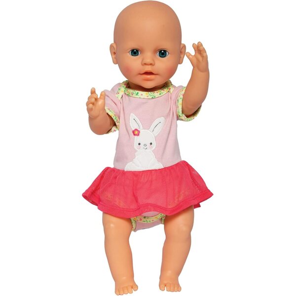 Body con Tutu Bunny Lou per bambole 28-35 cm con coniglietto e motivo floreale