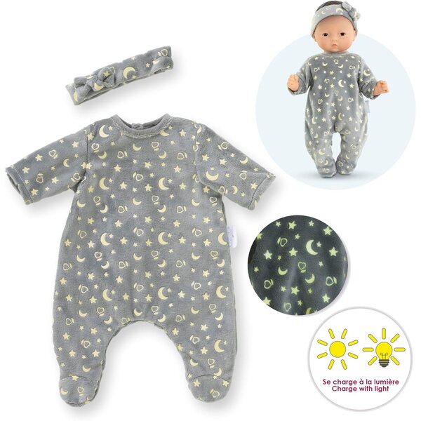 Corolle Pigiama per Bambole 30 cm con Fascia Luminescente Notturna - 18 Mesi+