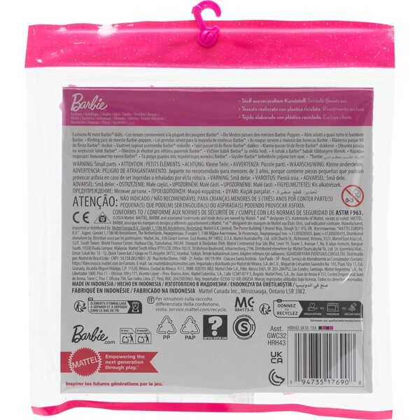 Barbie Set Abiti 2 Pezzi con Vestito Cottage Core e Gingham, 2 Accessori